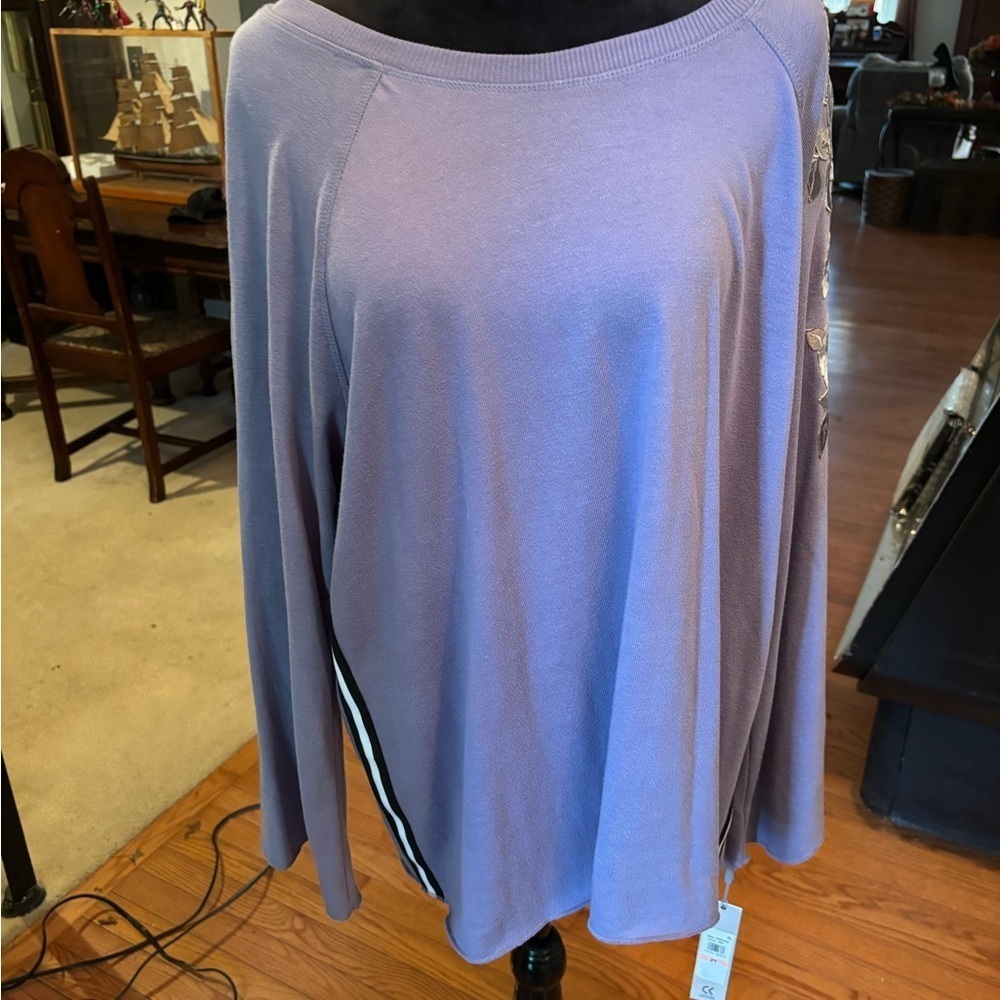 Calvin Klein Performance Lavender Long Sleeve Top 2X